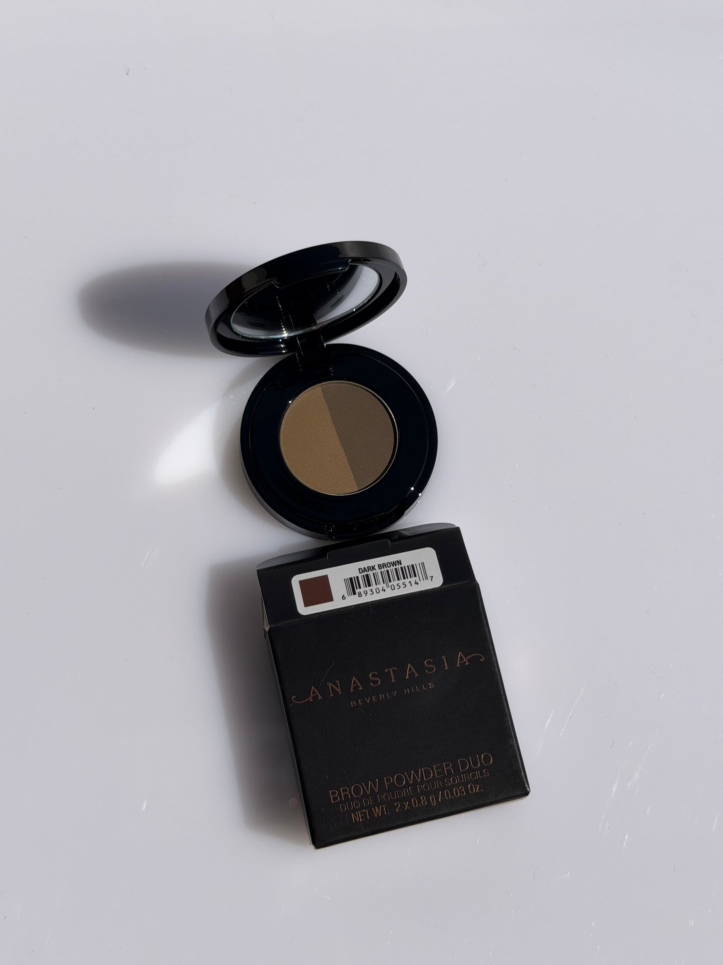 Anastasia Beverly Hills Brow Powder Duo Dual-Shade Powder Eyebrow Makeup Tono- DARK BROWN