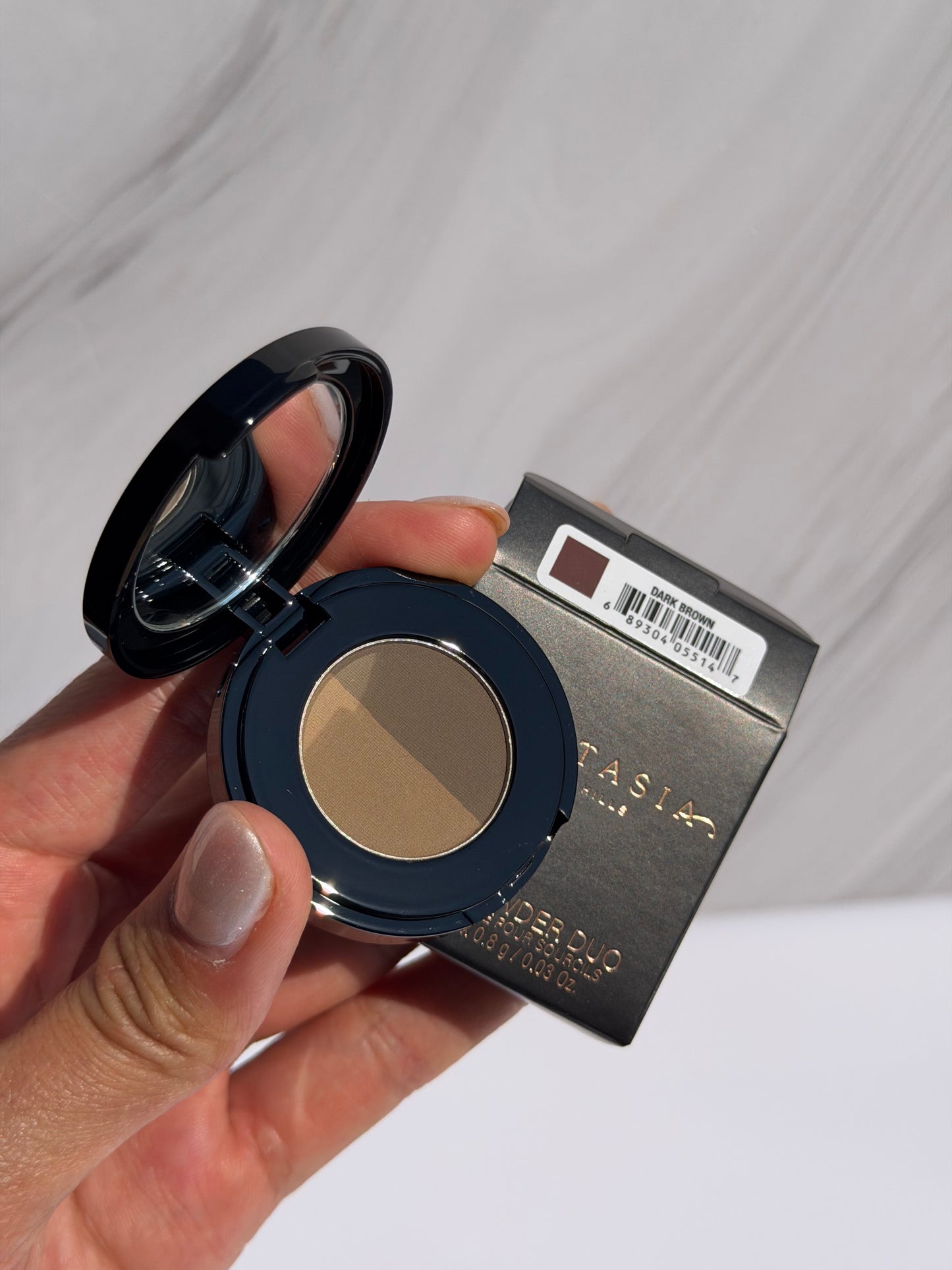 Anastasia Beverly Hills Brow Powder Duo Dual-Shade Powder Eyebrow Makeup Tono- DARK BROWN
