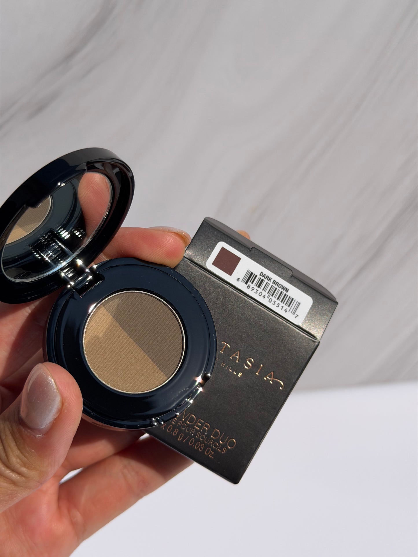 Anastasia Beverly Hills Brow Powder Duo Dual-Shade Powder Eyebrow Makeup Tono- DARK BROWN