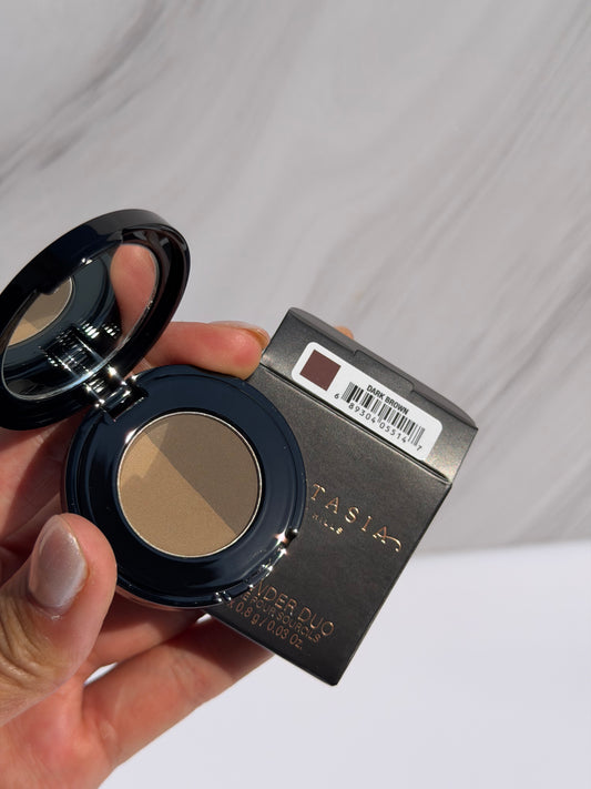 Anastasia Beverly Hills Brow Powder Duo Dual-Shade Powder Eyebrow Makeup Tono- DARK BROWN