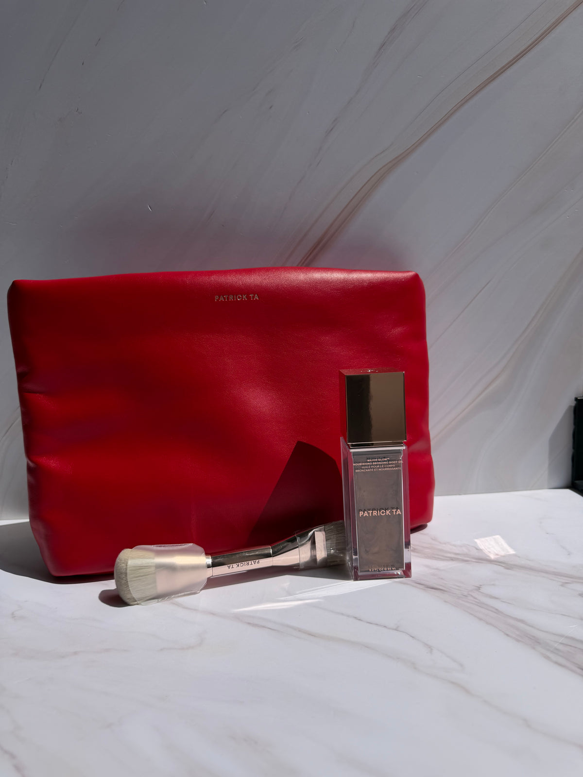 Puffer Clutch Rojo Patrick Ta