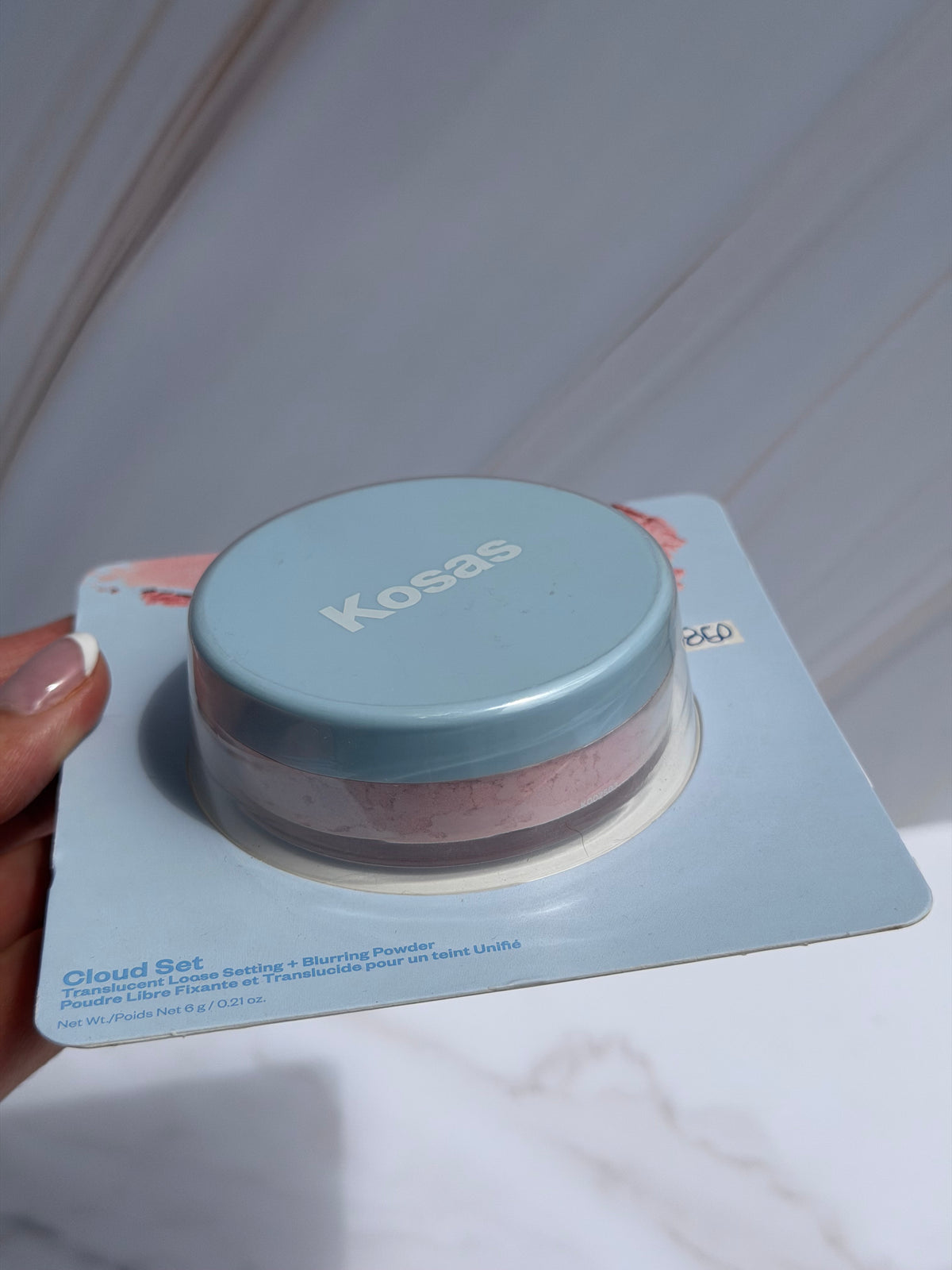 Kosas-Mini Cloud Set Loose Powder-Translucent Setting + Blurring Powder tono- candy