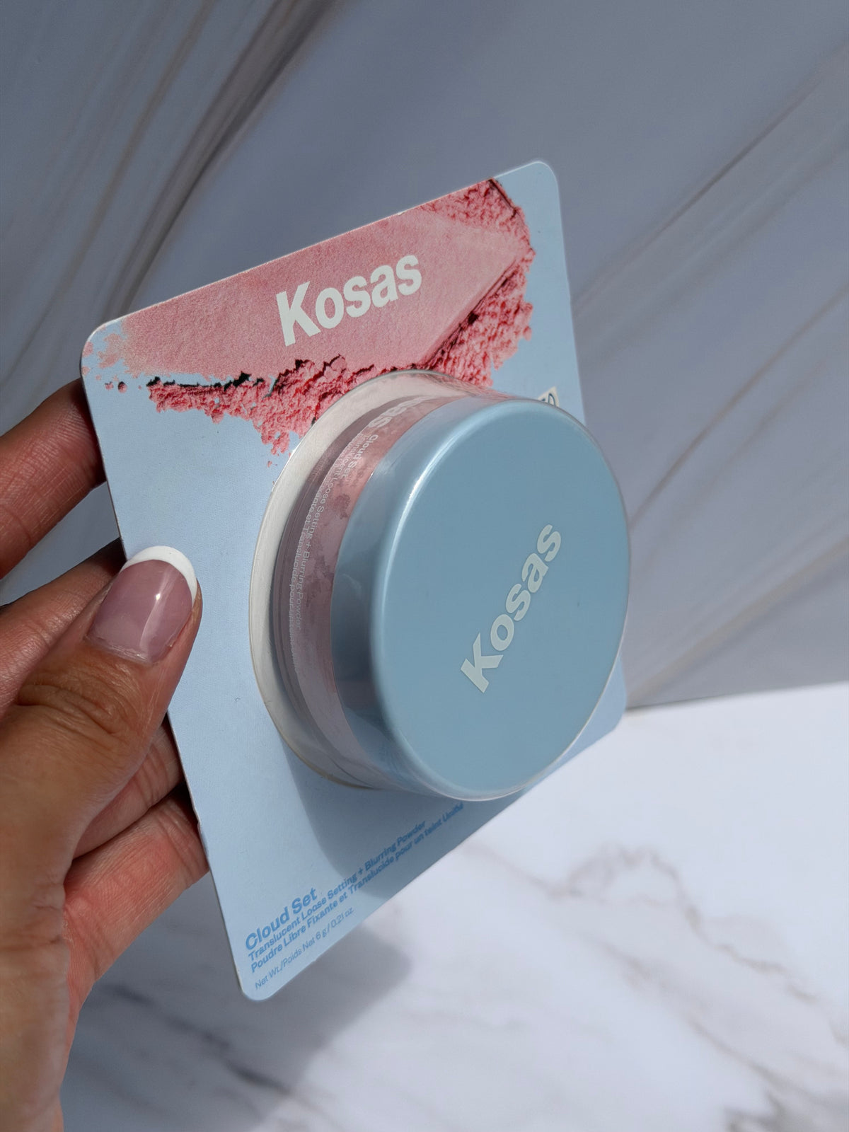 Kosas-Mini Cloud Set Loose Powder-Translucent Setting + Blurring Powder tono- candy