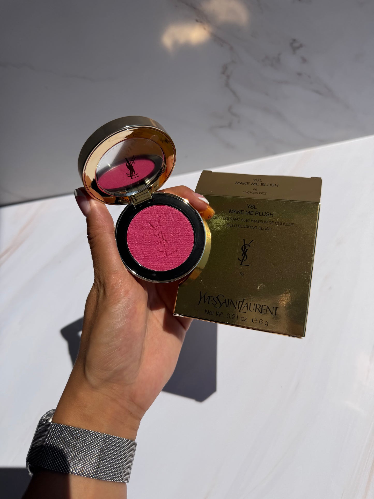 Make me Blush 24H Biuldable Blurring Powder Blush YSL- 66 FUCHSIA FIZZ