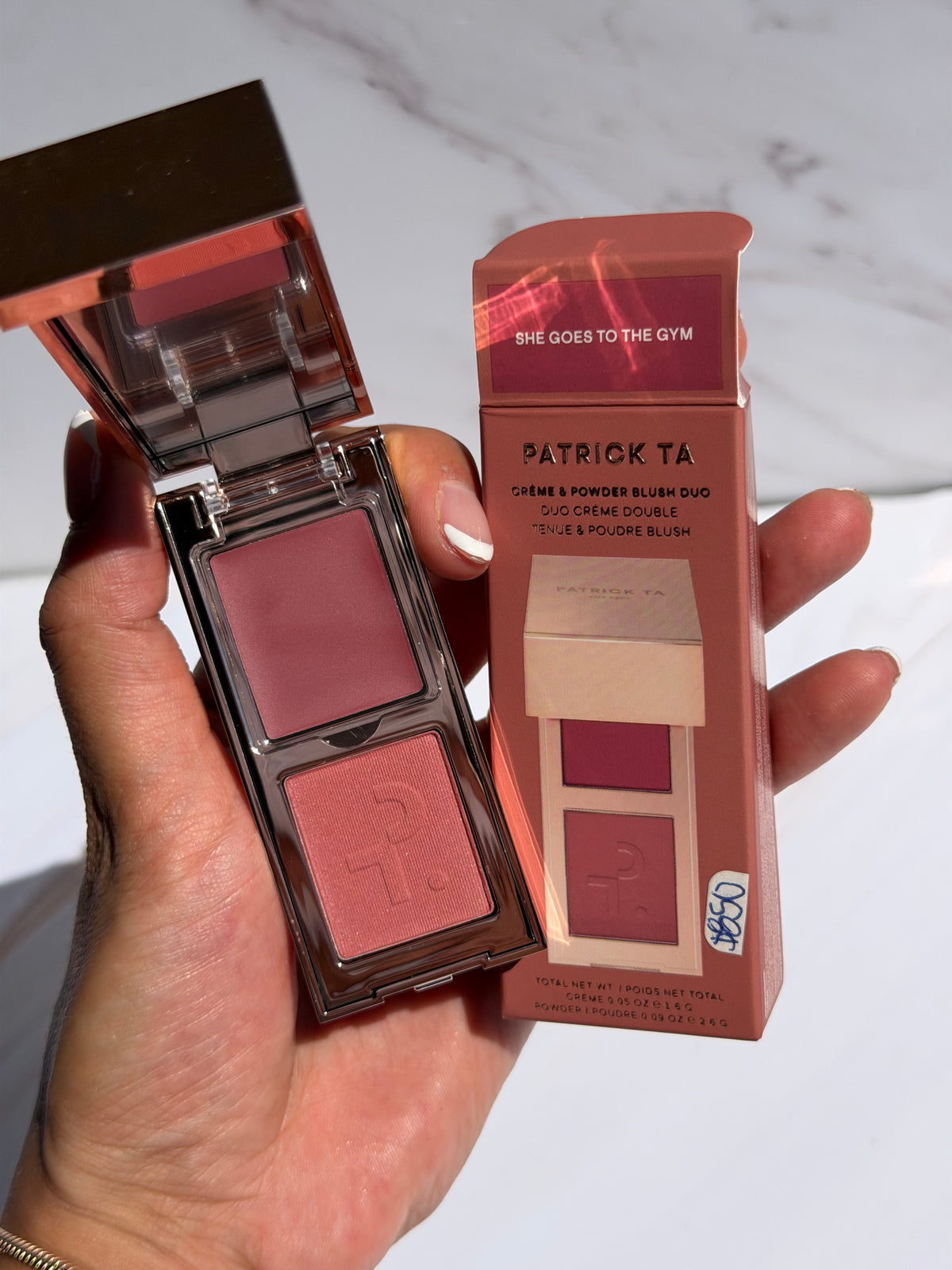 PATRICK TA - Mini Major Headlines Double-Take Crème & Powder Blush Duo tono- She goes to the gym