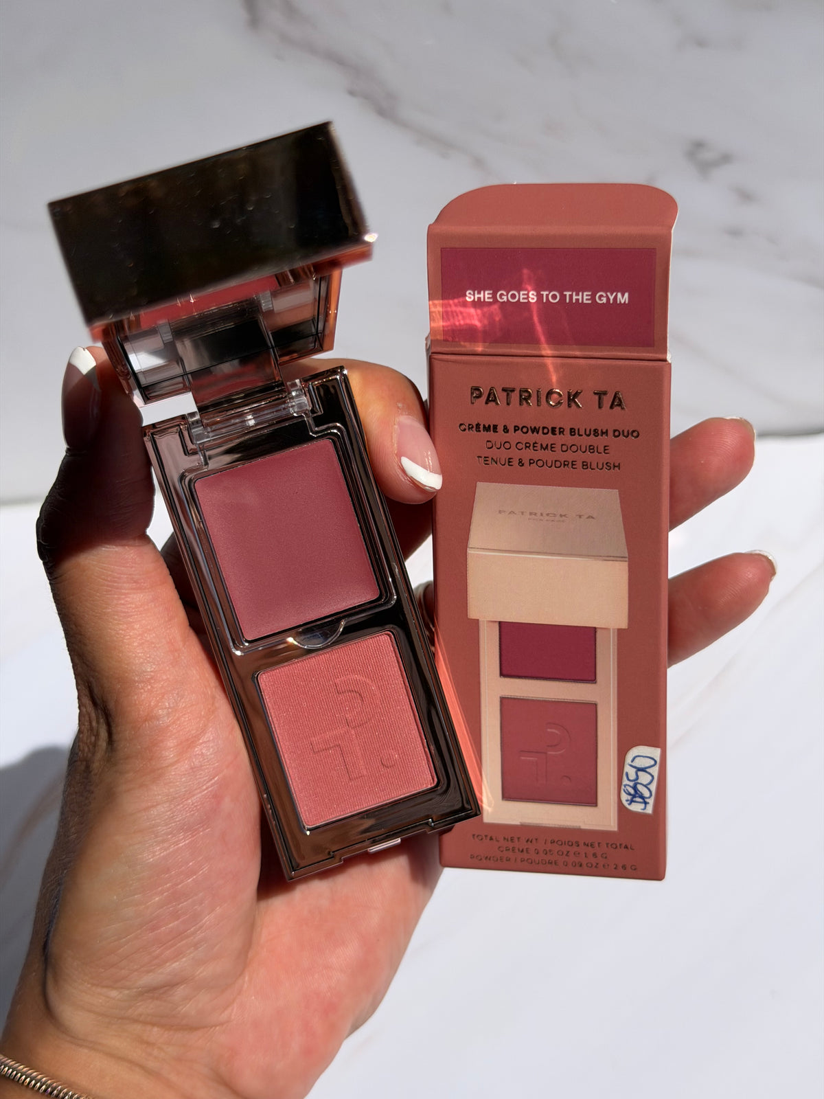 PATRICK TA - Mini Major Headlines Double-Take Crème & Powder Blush Duo tono- She goes to the gym