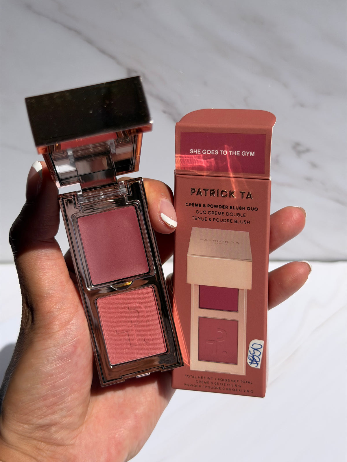 PATRICK TA - Mini Major Headlines Double-Take Crème & Powder Blush Duo tono- She goes to the gym