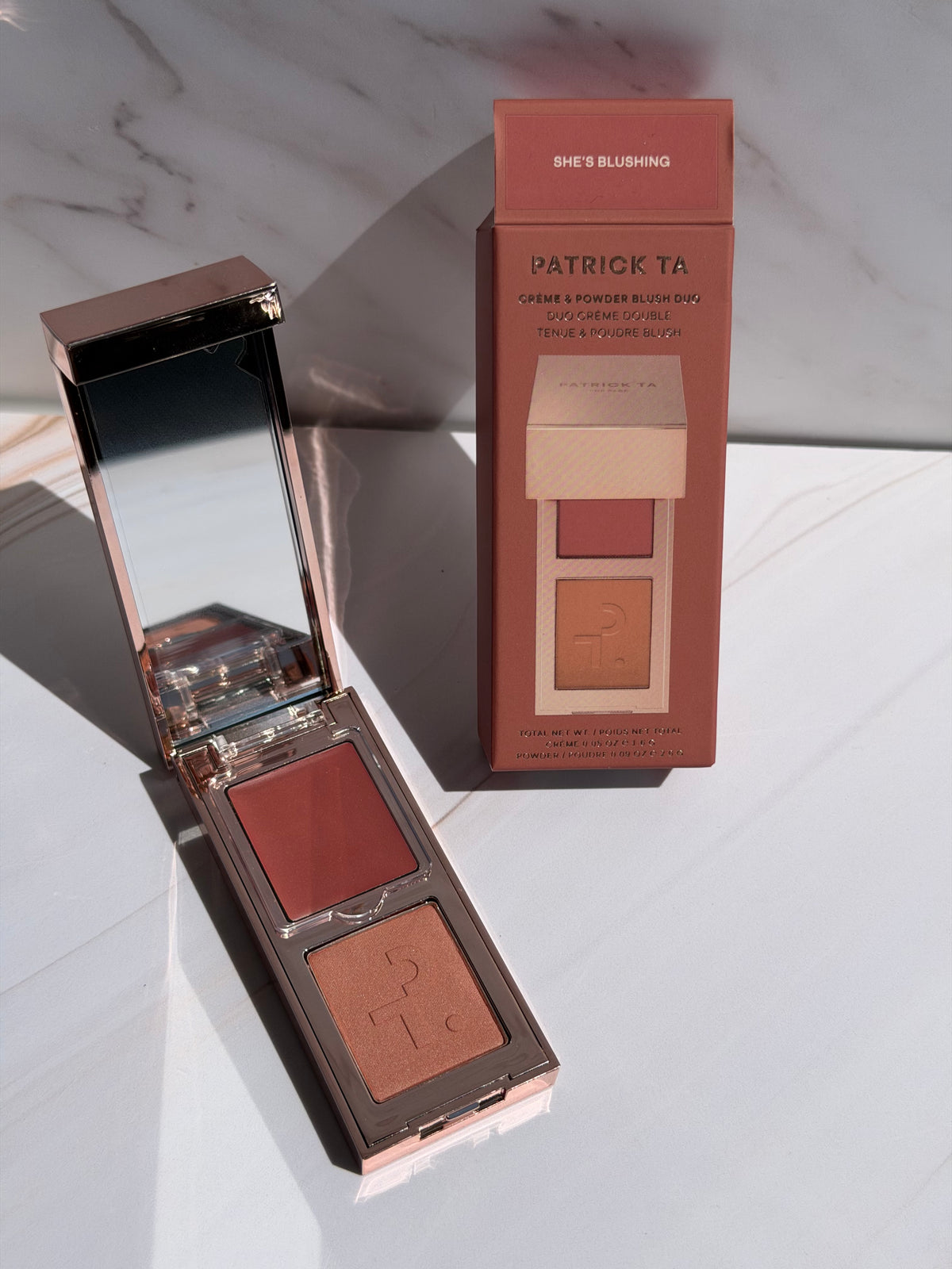 PATRICK TA - Mini Major Headlines Double-Take Crème & Powder Blush Duo tono-She’s Blushing