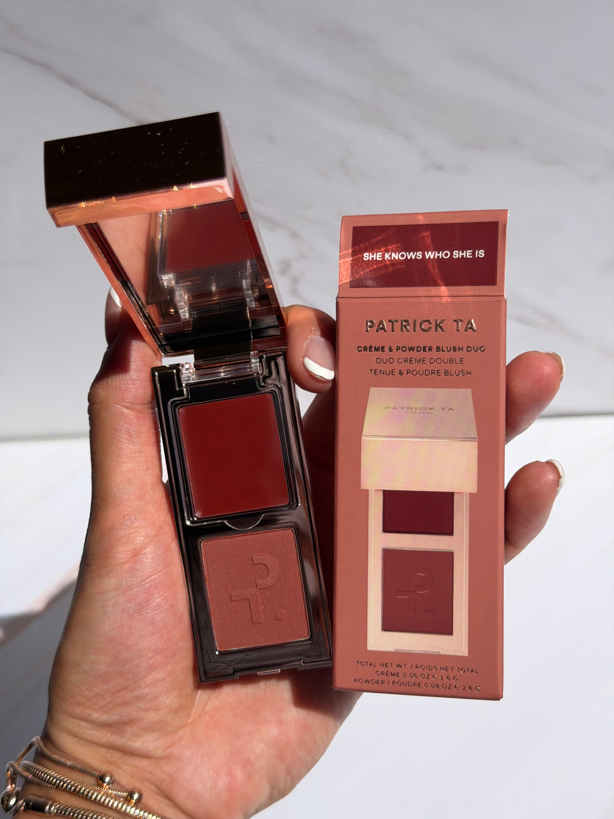 PATRICK TA - Mini Major Headlines Double-Take Crème & Powder Blush Duo tono- she Knows Who She Is