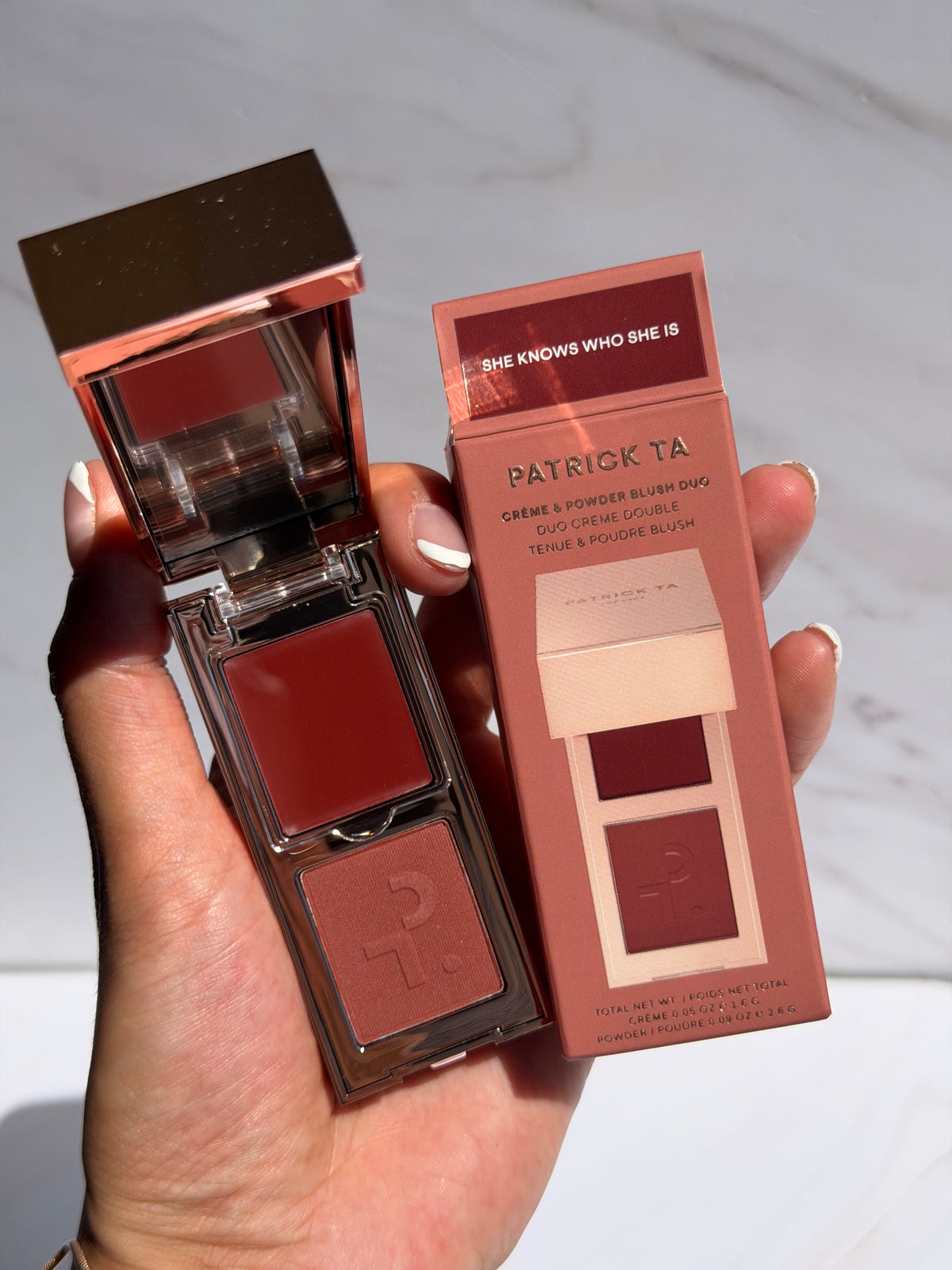 PATRICK TA - Mini Major Headlines Double-Take Crème & Powder Blush Duo tono- she Knows Who She Is