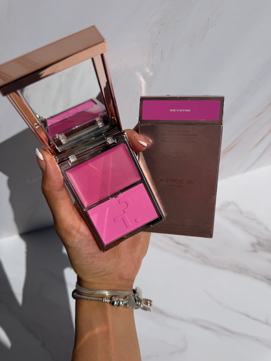 Double Take Crème & Powder Blush Patrick Ta SHE’S GIVING