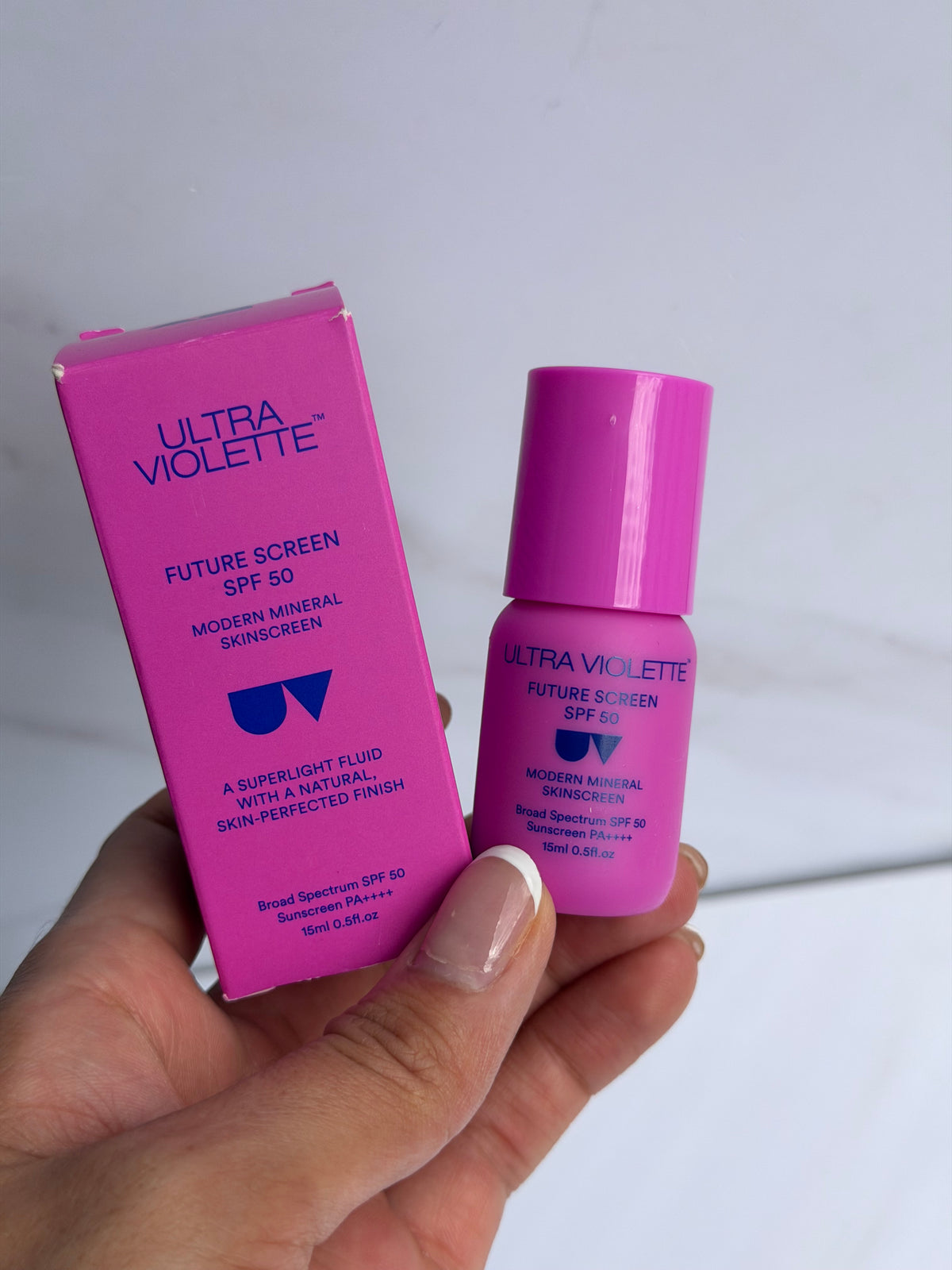 Mini Ultra Violett-Future Screen SPF 50 Mineral Fragrance Free Facial Sunscreen Protector solar 15ml