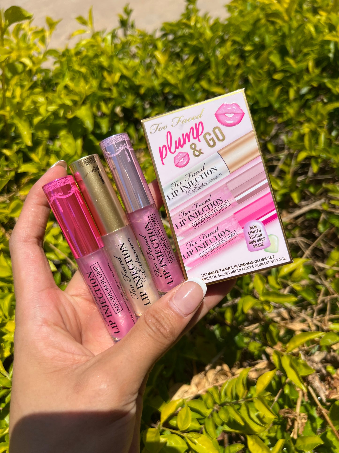 PLUMP & GO: TRAVEL SIZE LIP PLUMPER GLOSS TRIO SET - TOO FACED