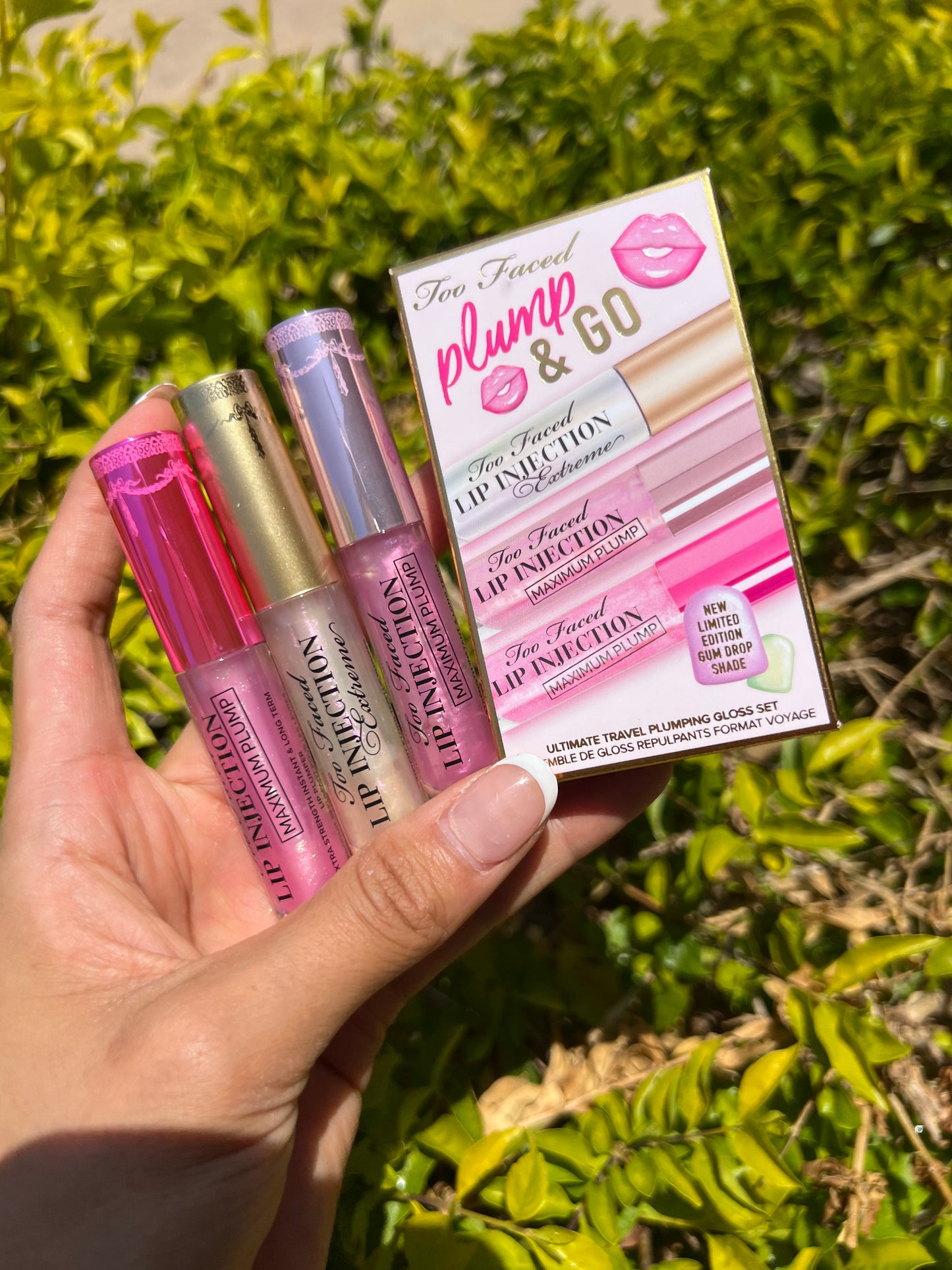 PLUMP & GO: TRAVEL SIZE LIP PLUMPER GLOSS TRIO SET - TOO FACED