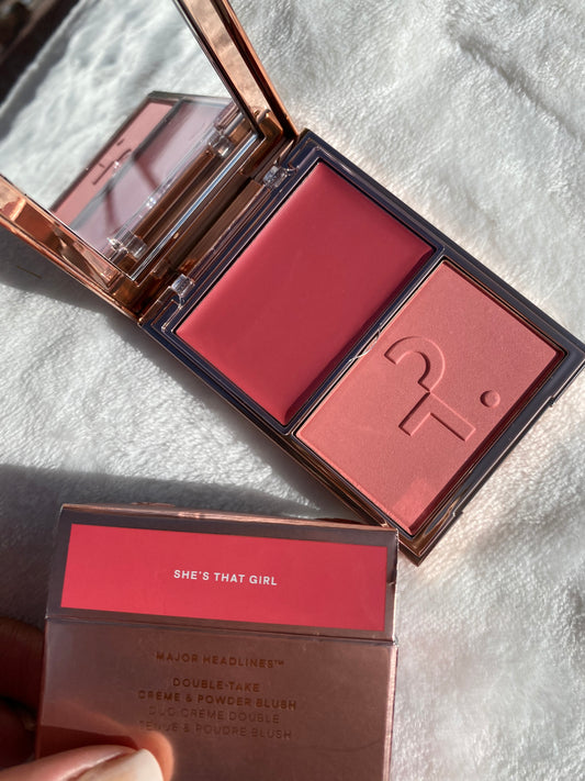 Double Take Crème & Powder Blush Patrick Ta SHE’S THAT GIRL